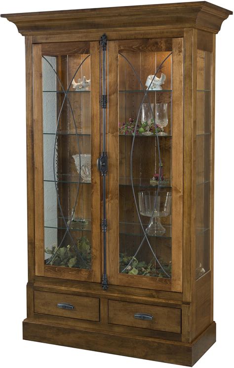 curio cabinet with drawers